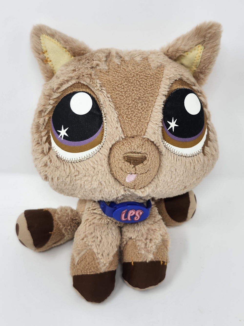 Littlest Pet Shop LPS VIP Dachshund Dog Plush 2007 Hasbro Brown Tan Vintage Y2K